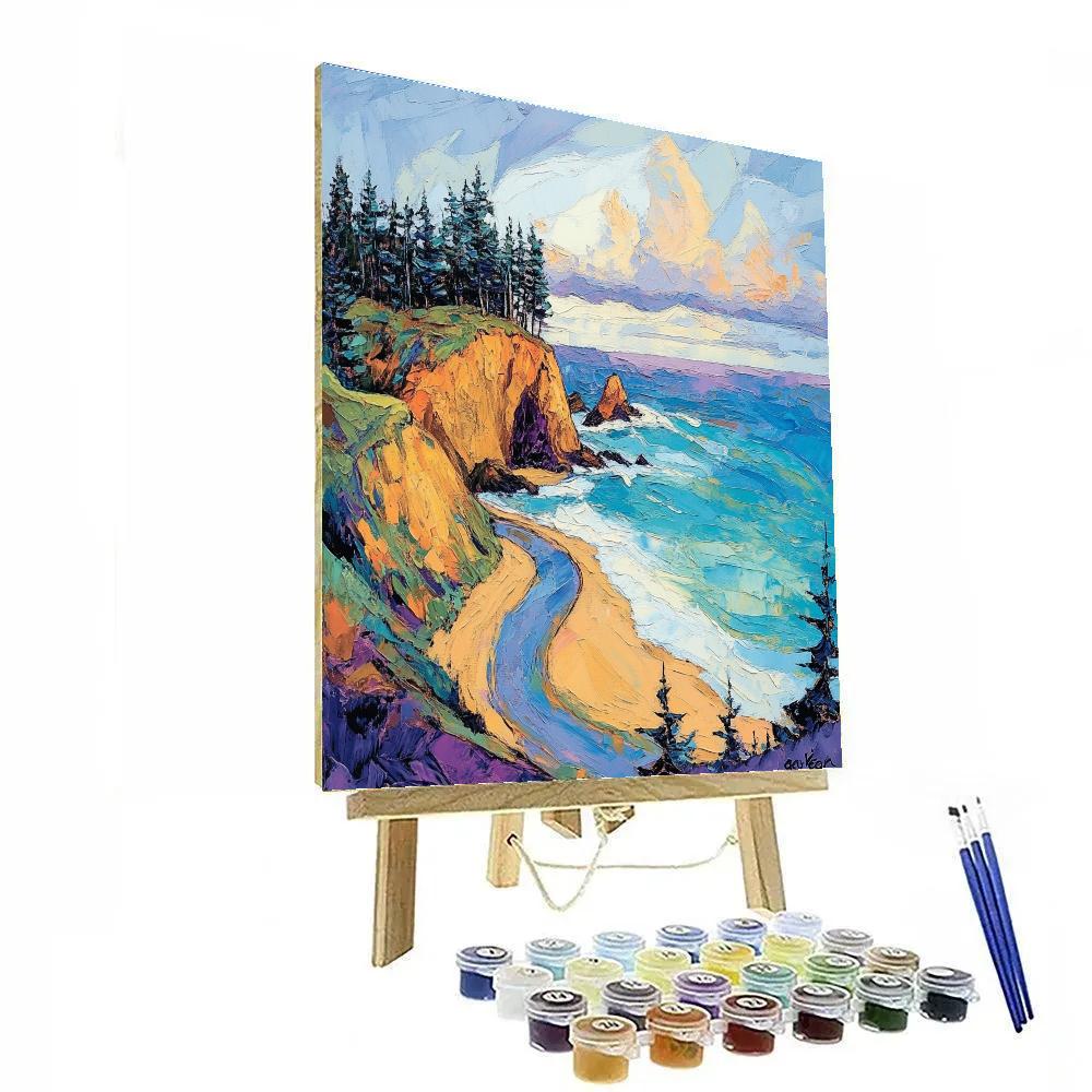Emily Carr Inspired Driftwood Tide Dreamscape painting number kit