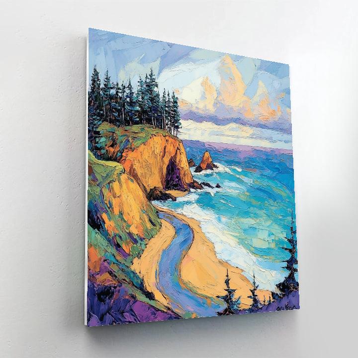 Emily Carr Inspired Driftwood Tide Dreamscape painting number kit