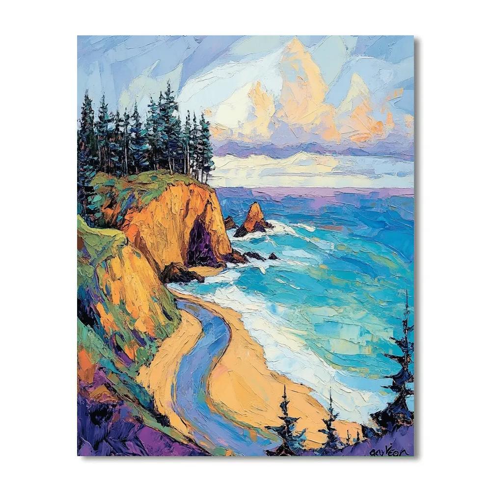 Emily Carr Inspired Driftwood Tide Dreamscape painting number kit