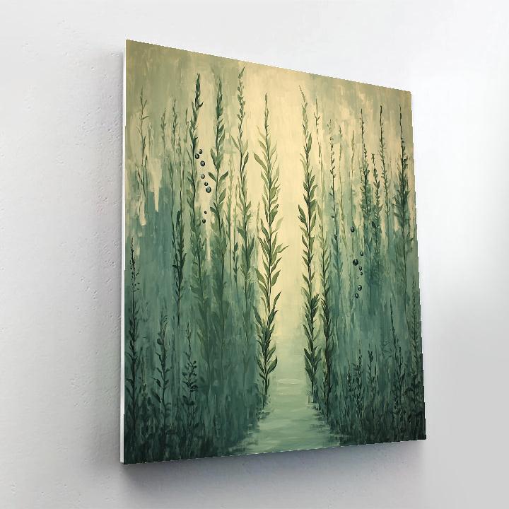 Leonardo Da Vinci Inspired Underwater Kelp Cathedral painting number kit