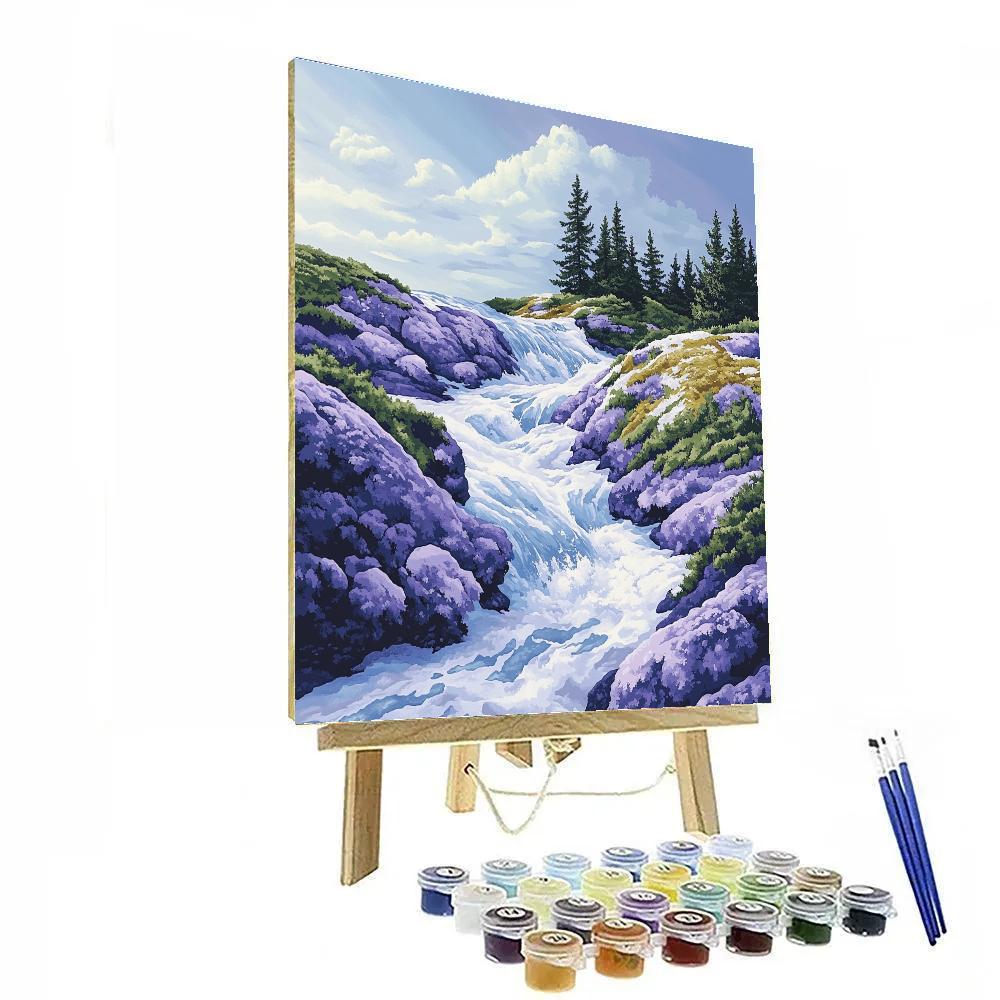 Franklin Carmichael Inspired Spring Meltwater Rapids And Pine Ridge Paint by numbers art