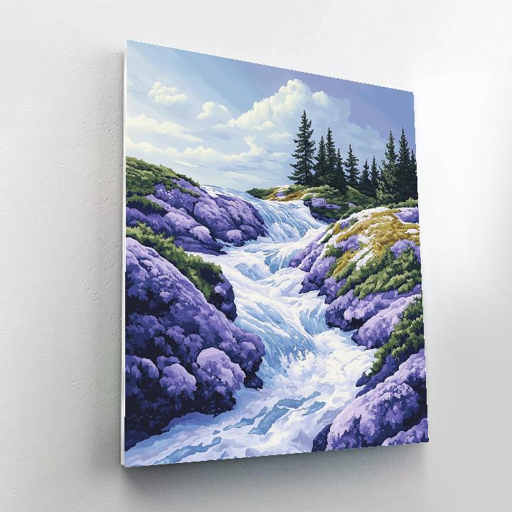 Franklin Carmichael Inspired Spring Meltwater Rapids And Pine Ridge Paint by numbers art