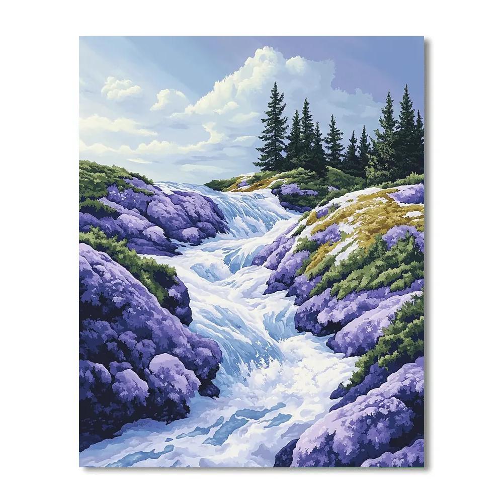 Franklin Carmichael Inspired Spring Meltwater Rapids And Pine Ridge Paint by numbers art