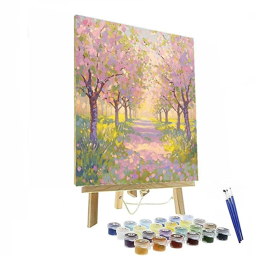 Claude Monet Inspired Spring Orchard Petal Haze Paint by numbers kits