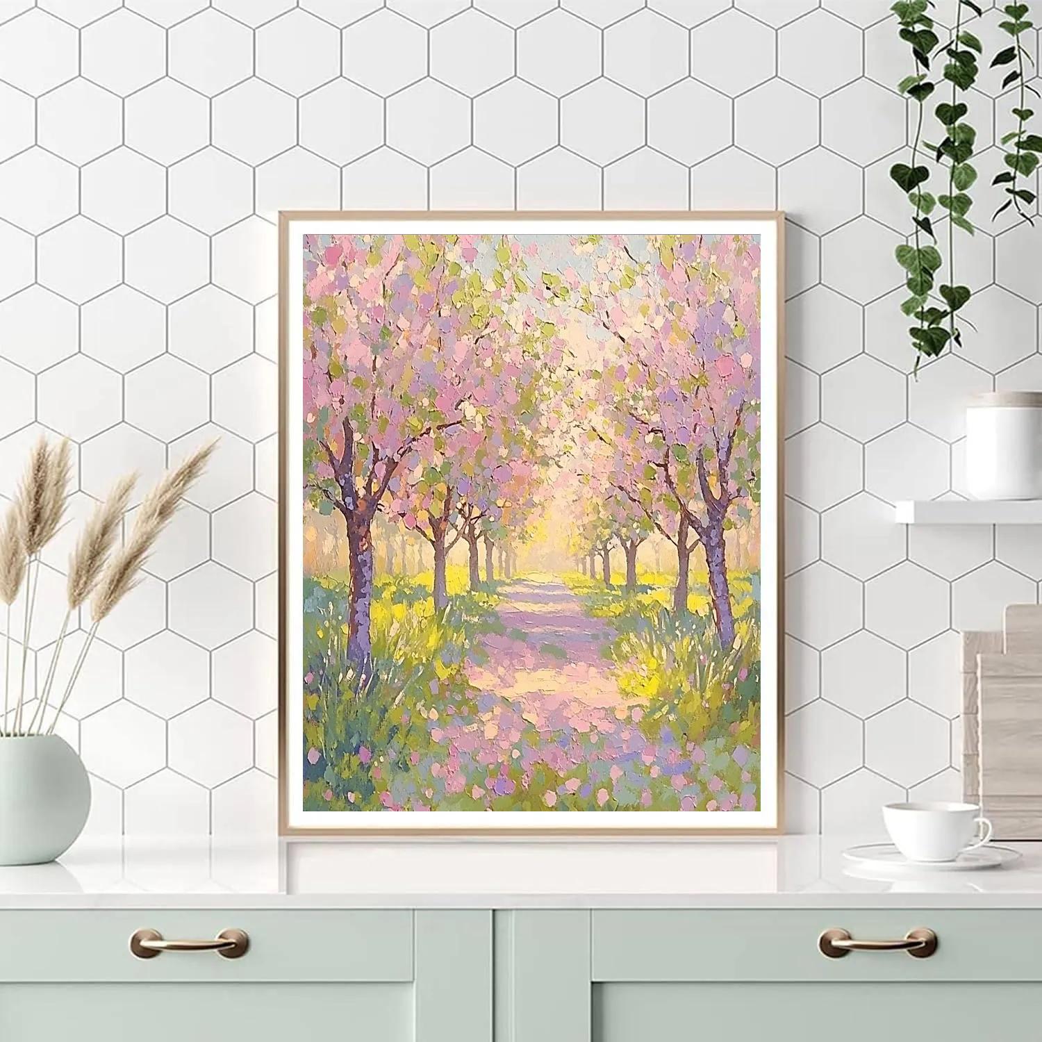Claude Monet Inspired Spring Orchard Petal Haze Paint by numbers kits