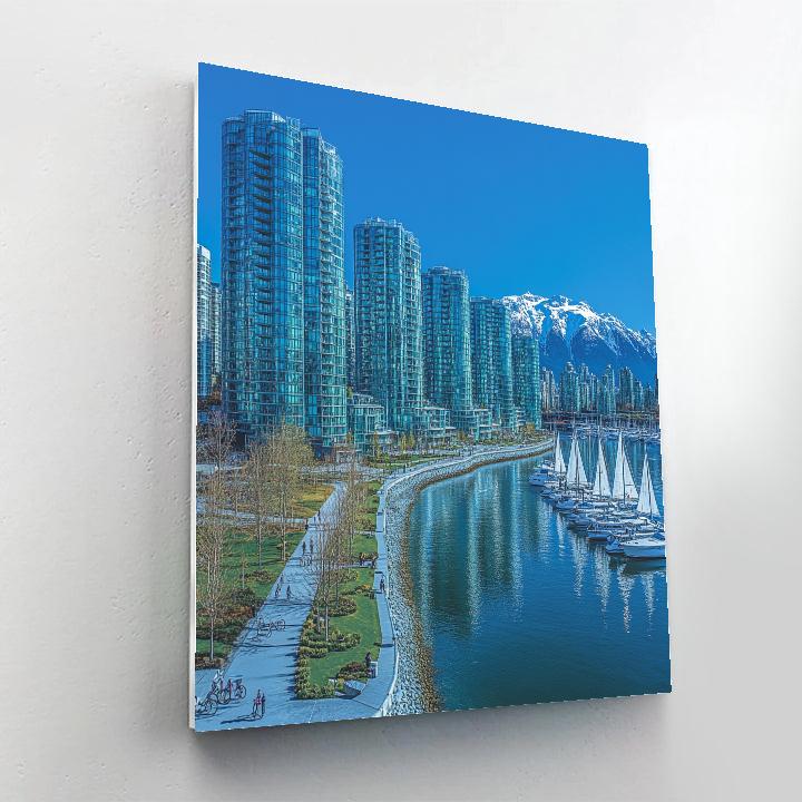 Modern Waterfront Of Vancouver Canada painting number kit