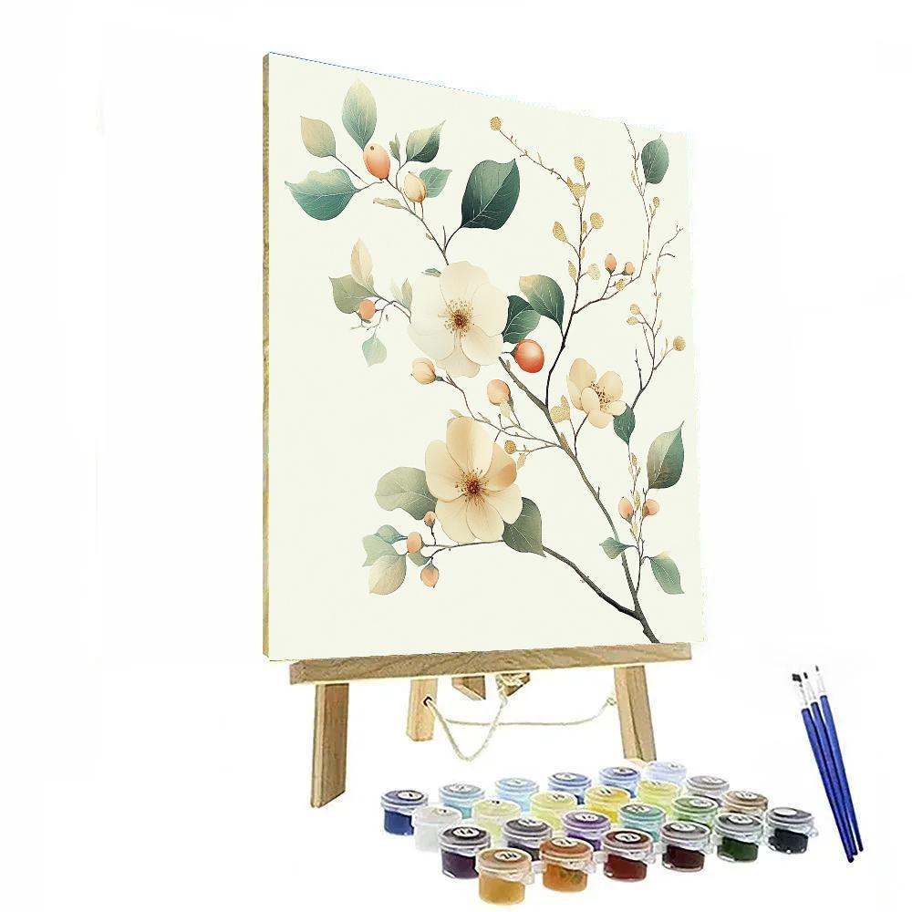 Leonardo Da Vinci Inspired Seasonal Orchard Cycle Paint by numbers art