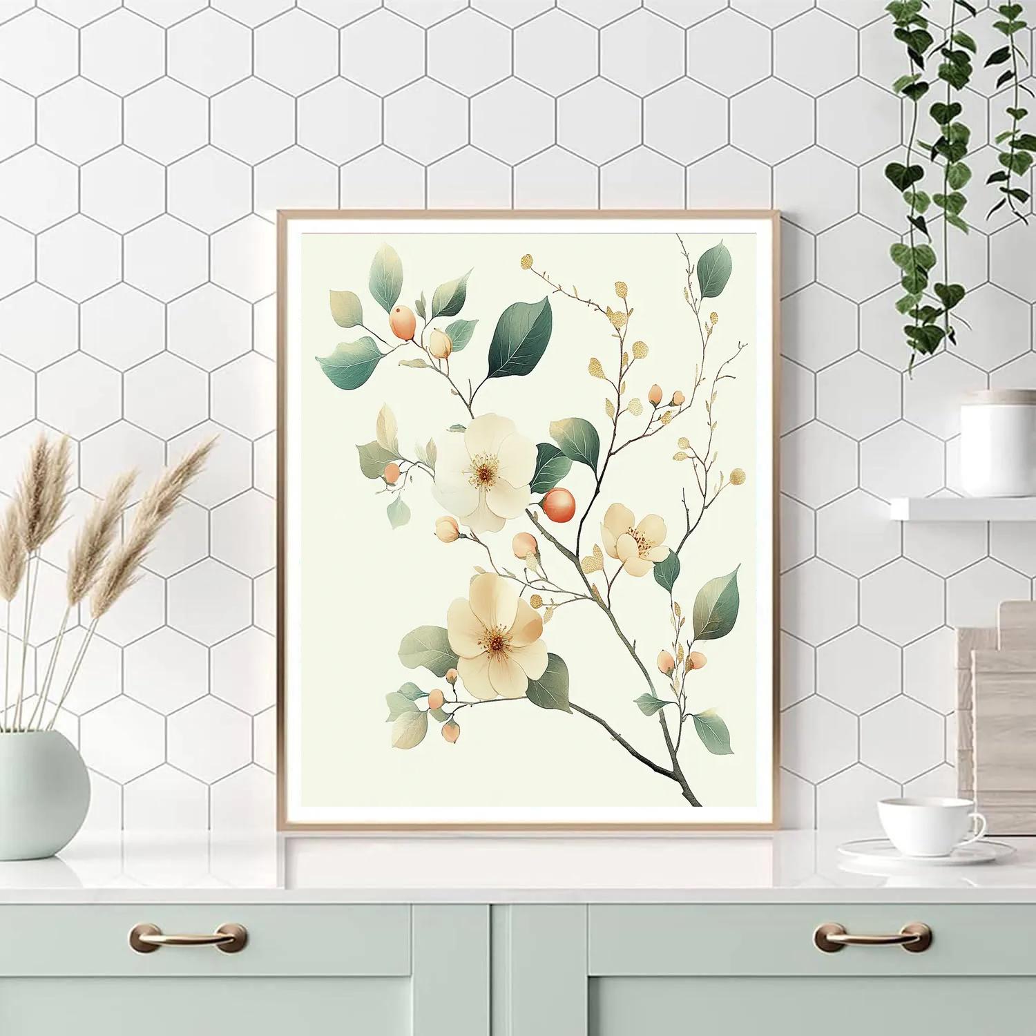 Leonardo Da Vinci Inspired Seasonal Orchard Cycle Paint by numbers art