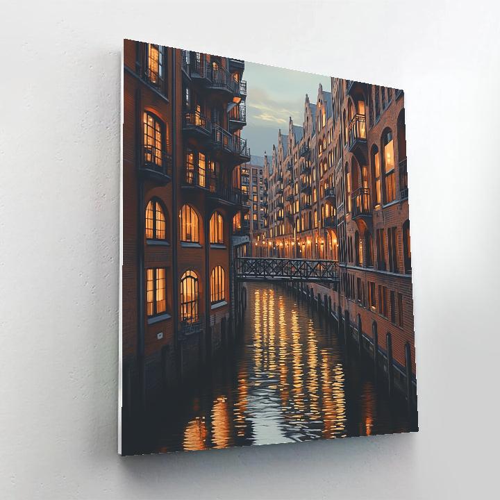 Historic Warehouse District Speicherstadt Hamburg Germany paint by numbers