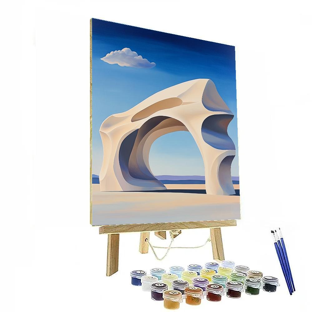 Georgia O’Keeffe Inspired Ivory Bone Window To Cobalt Sky Painting by numbers kit