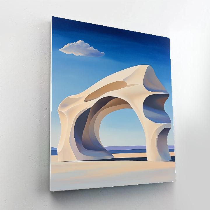 Georgia O’Keeffe Inspired Ivory Bone Window To Cobalt Sky Painting by numbers kit