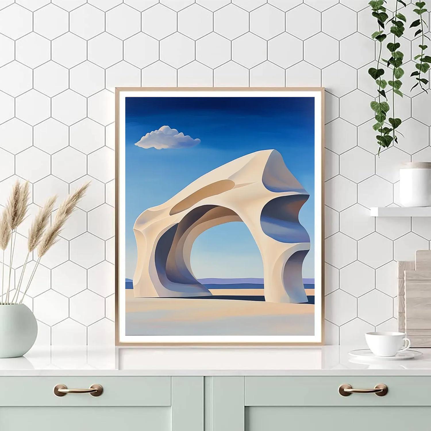 Georgia O’Keeffe Inspired Ivory Bone Window To Cobalt Sky Painting by numbers kit