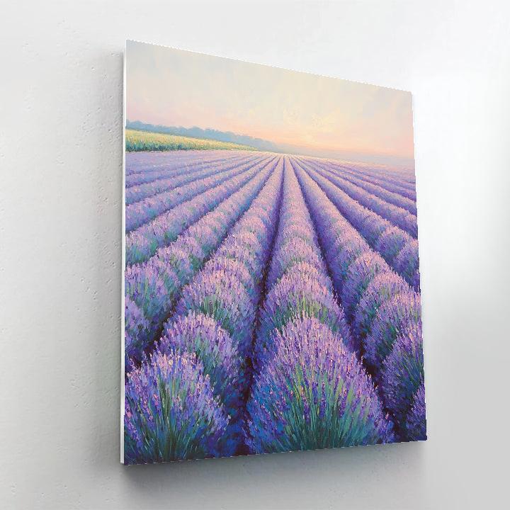 Claude Monet Inspired Lavender Field Heat Shimmer Painting by numbers kit