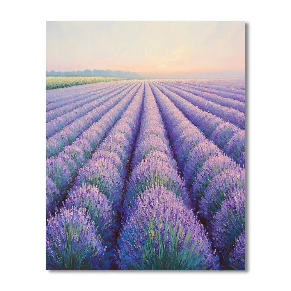 Claude Monet Inspired Lavender Field Heat Shimmer Painting by numbers kit