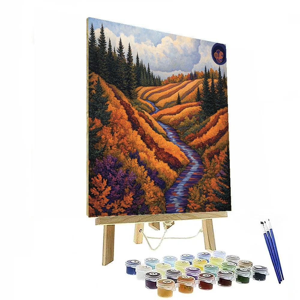 J. E. H. MacDonald Inspired Algoma Ravine After Rain Painting by numbers kit