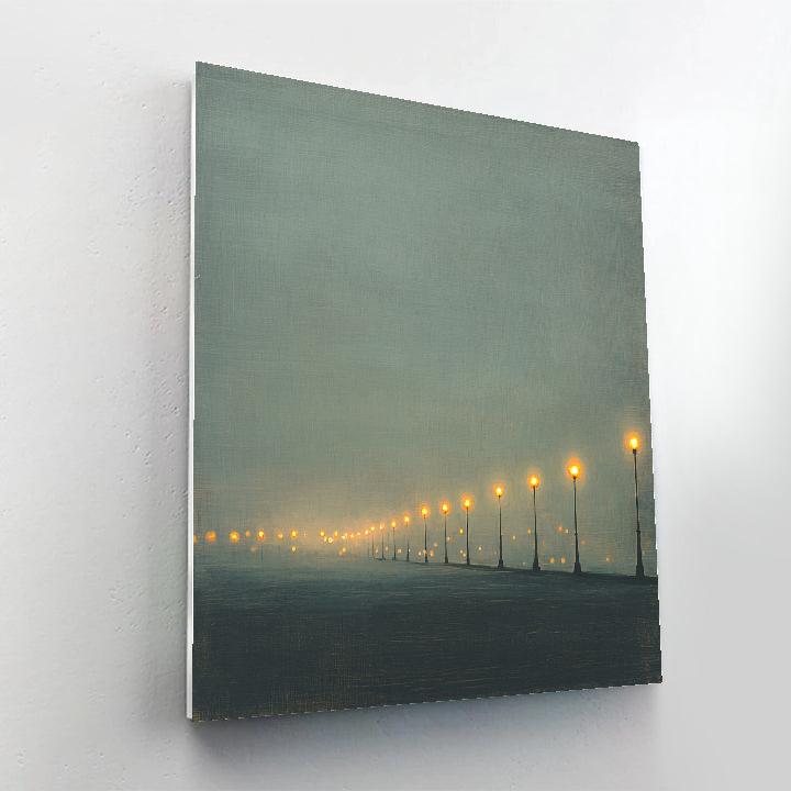Leonardo Da Vinci Inspired Citylights Reimagined As Bioluminescent Fog Numbered painting kits