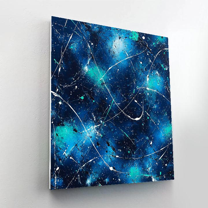 Jackson Pollock Inspired Aurora Turbulence Lattice Numbered painting kits