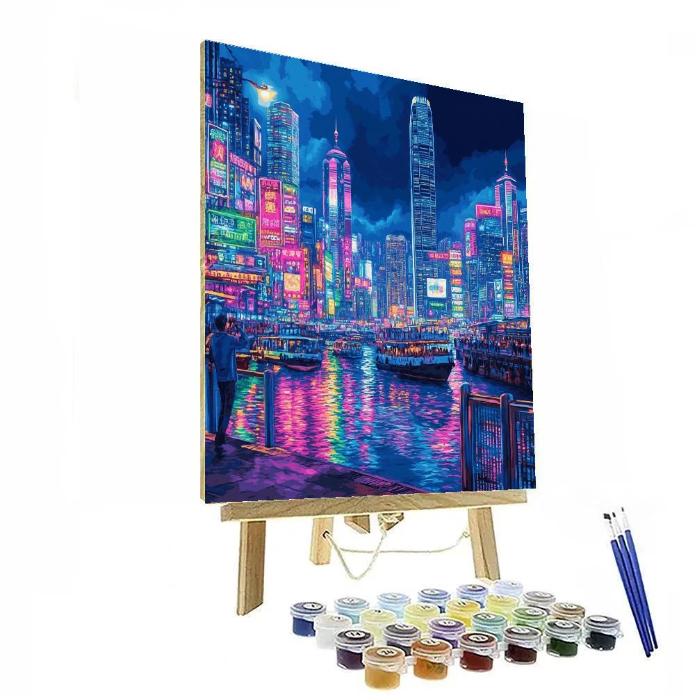 Skyline View From Tsim Sha Tsui Promenade Hong Kong China Numbered painting kits