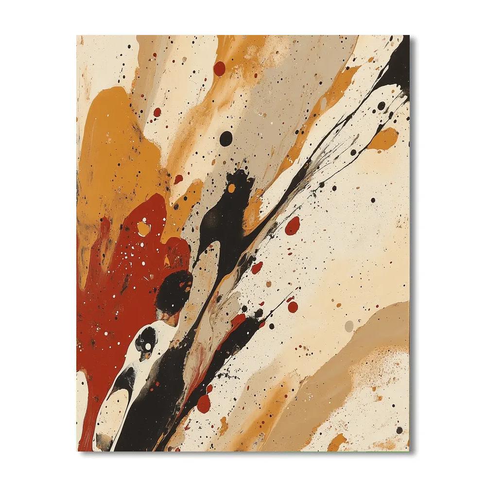 Jackson Pollock Inspired Equinox Siltstorm Resonance Paint by numbers kits