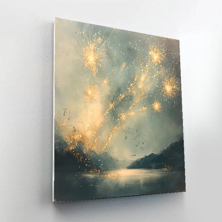 Leonardo Da Vinci Inspired Festival Fireworks Reimagined As Meteor Bloom paint by numbers
