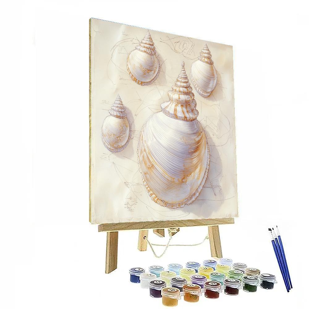 Leonardo Da Vinci Inspired Vintage Cars Reimagined As Shell Streamlining Numbered painting kits