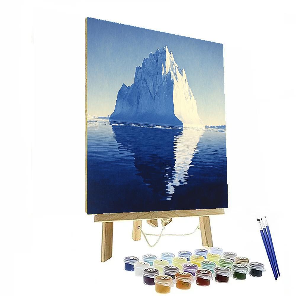 Lawren Harris Inspired Arctic Iceberg Cathedral In Still Water Paint by numbers kits