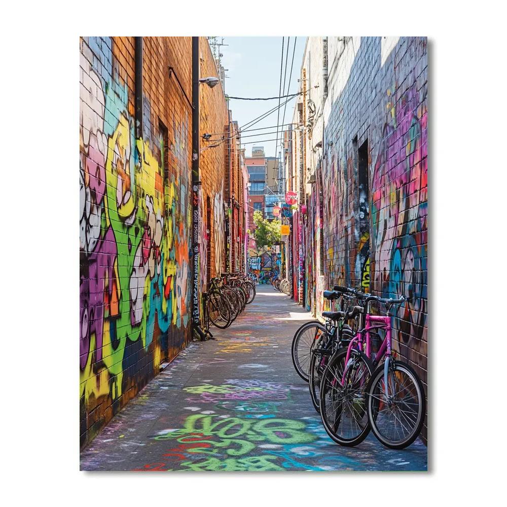 Graffiti Alleys Of Fitzroy Melbourne Australia Paint by numbers art