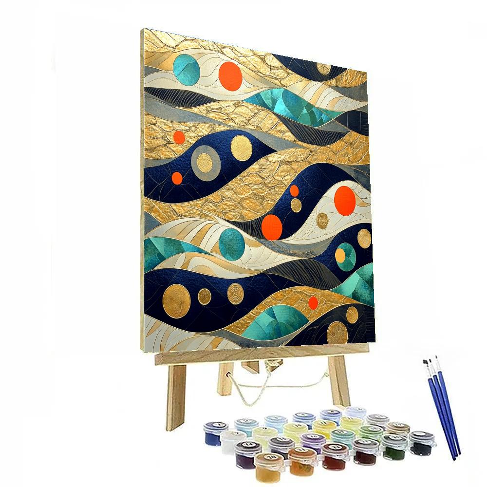 Gustav Klimt Inspired Golden River Of Tessellations Paint by numbers art