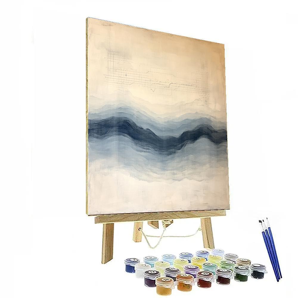 Leonardo Da Vinci Inspired Music Reimagined As Harmonic Wave Clouds Number painting