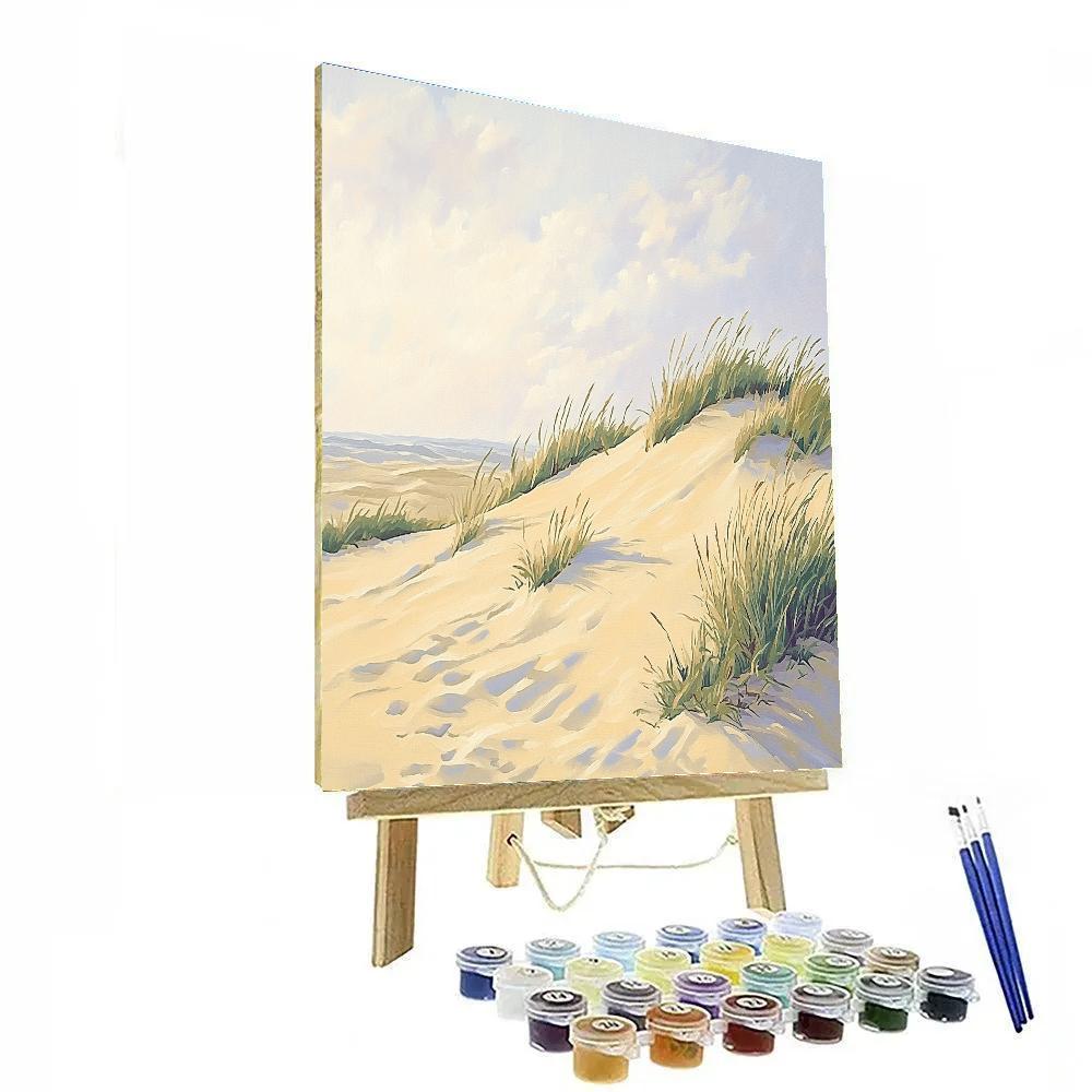 Claude Monet Inspired Coastal Dunes Soft Windlight Painting by numbers kit