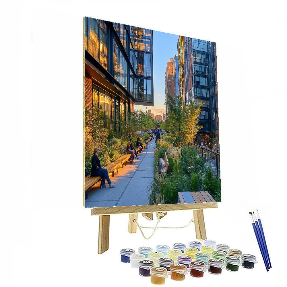 Highline Park Perspective New York United States Paint by numbers art