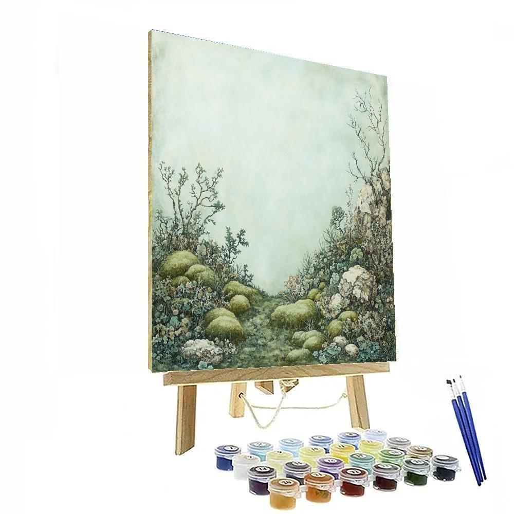Leonardo Da Vinci Inspired Gardens Of Moss And Lichen Paint by numbers kits