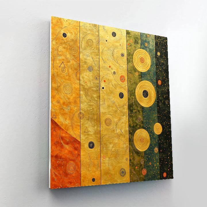Gustav Klimt Inspired Solar Pollen Drift paint by number