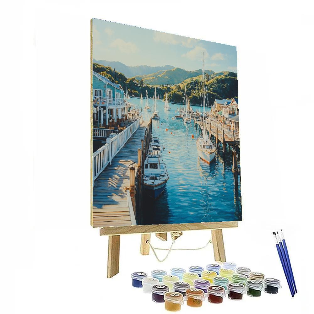 Harbor View From Akaroa Waterfront Christchurch New Zealand Paint by numbers kits