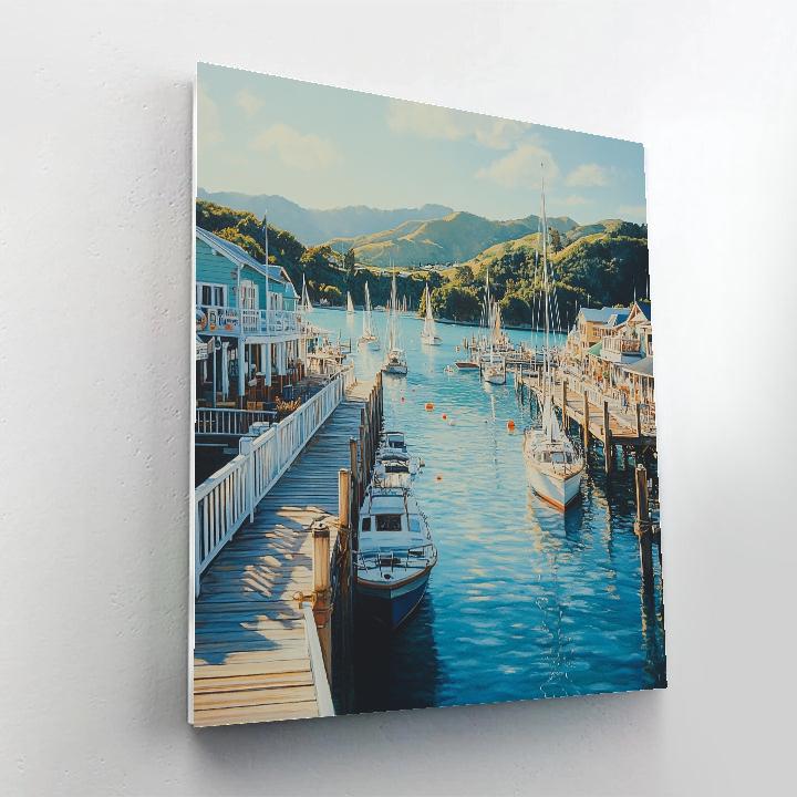 Harbor View From Akaroa Waterfront Christchurch New Zealand Paint by numbers kits
