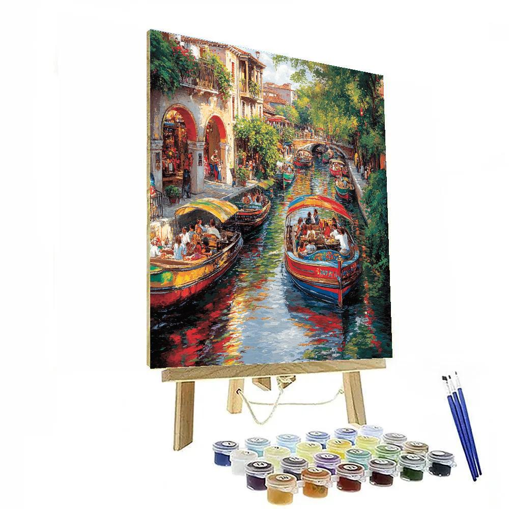 Canals Of Xochimilco Mexico City Mexico paint by numbers