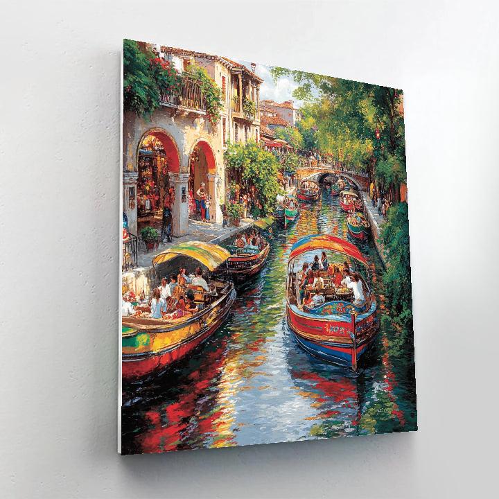 Canals Of Xochimilco Mexico City Mexico paint by numbers