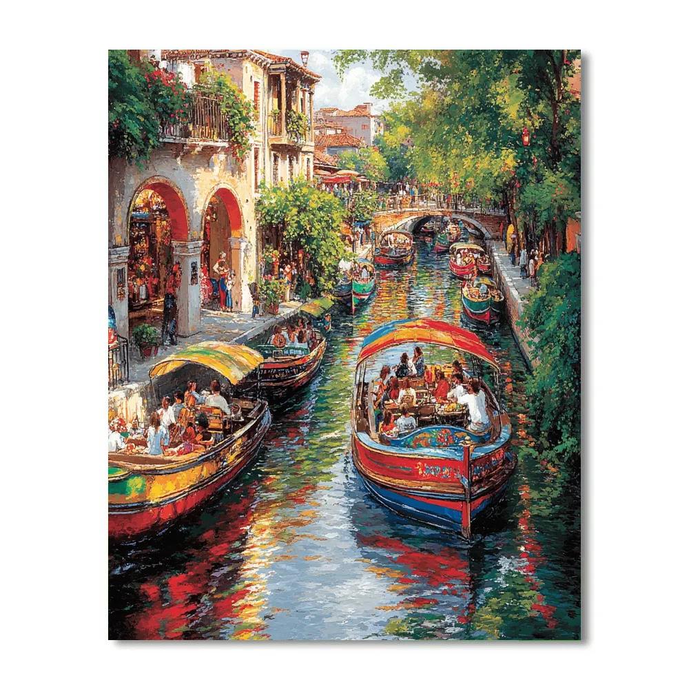 Canals Of Xochimilco Mexico City Mexico paint by numbers