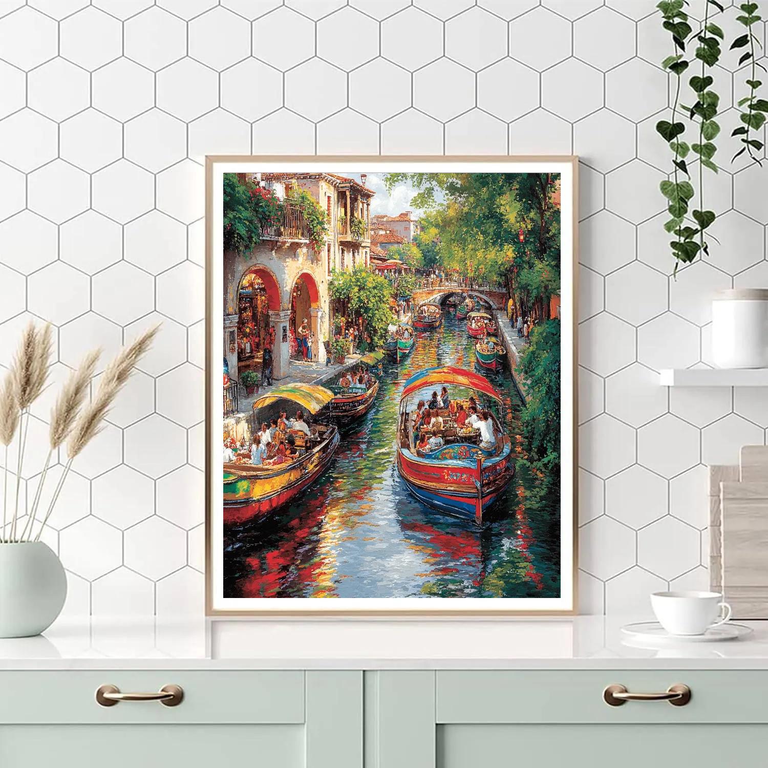 Canals Of Xochimilco Mexico City Mexico paint by numbers