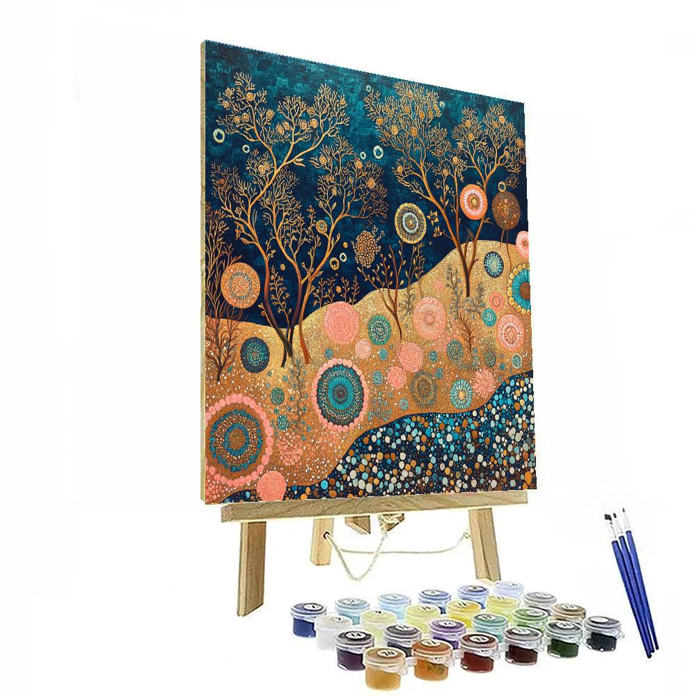 Gustav Klimt Inspired Coral Reef Of Ornaments Paint by numbers kits