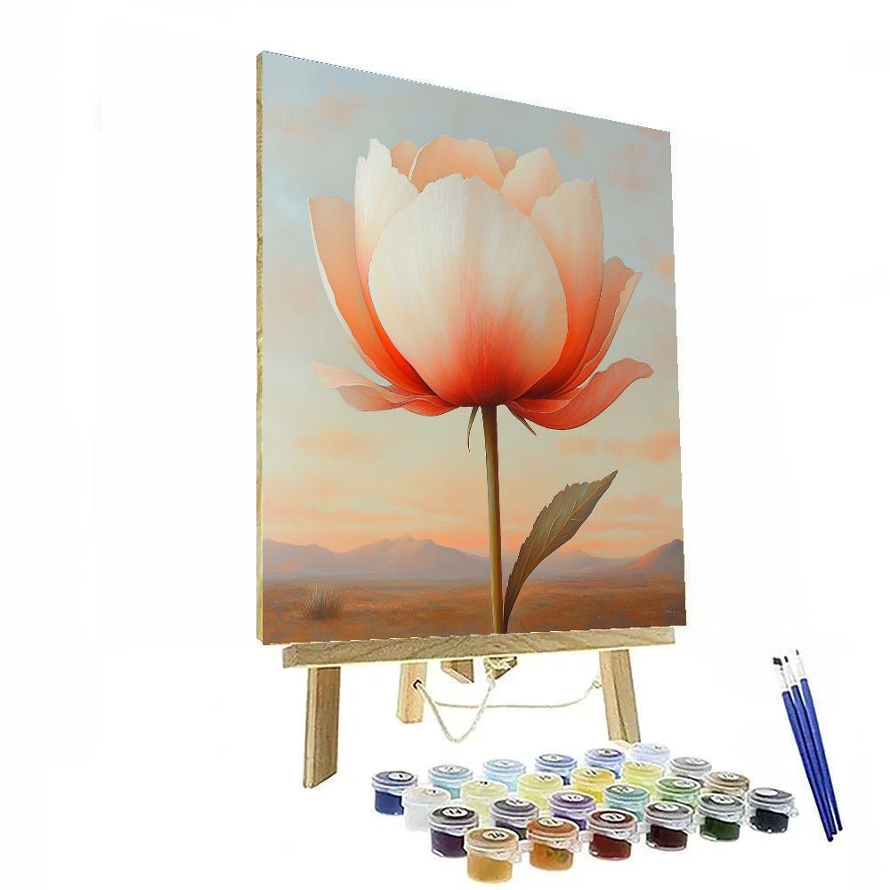 Georgia OKeeffe Inspired Desert Flowers Number painting