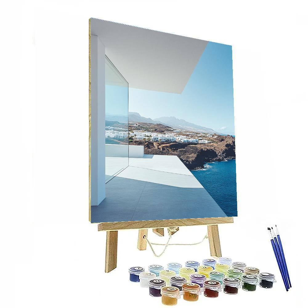 Clifftop Views From Mirador Del Rio Arrecife Spain Paint by numbers kits