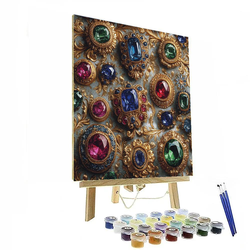 Gustav Klimt Inspired Jewelry Box Paint by numbers art