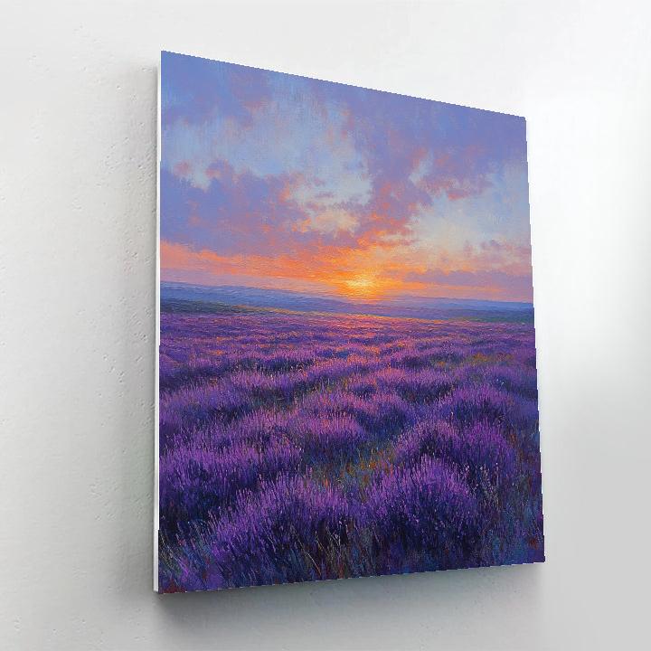 Claude Monet Inspired Heather Moor Violet Sunset paint by number