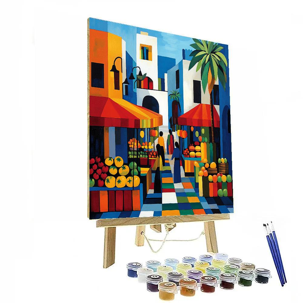 Henri Matisse Inspired Colorful Market Paint by numbers art