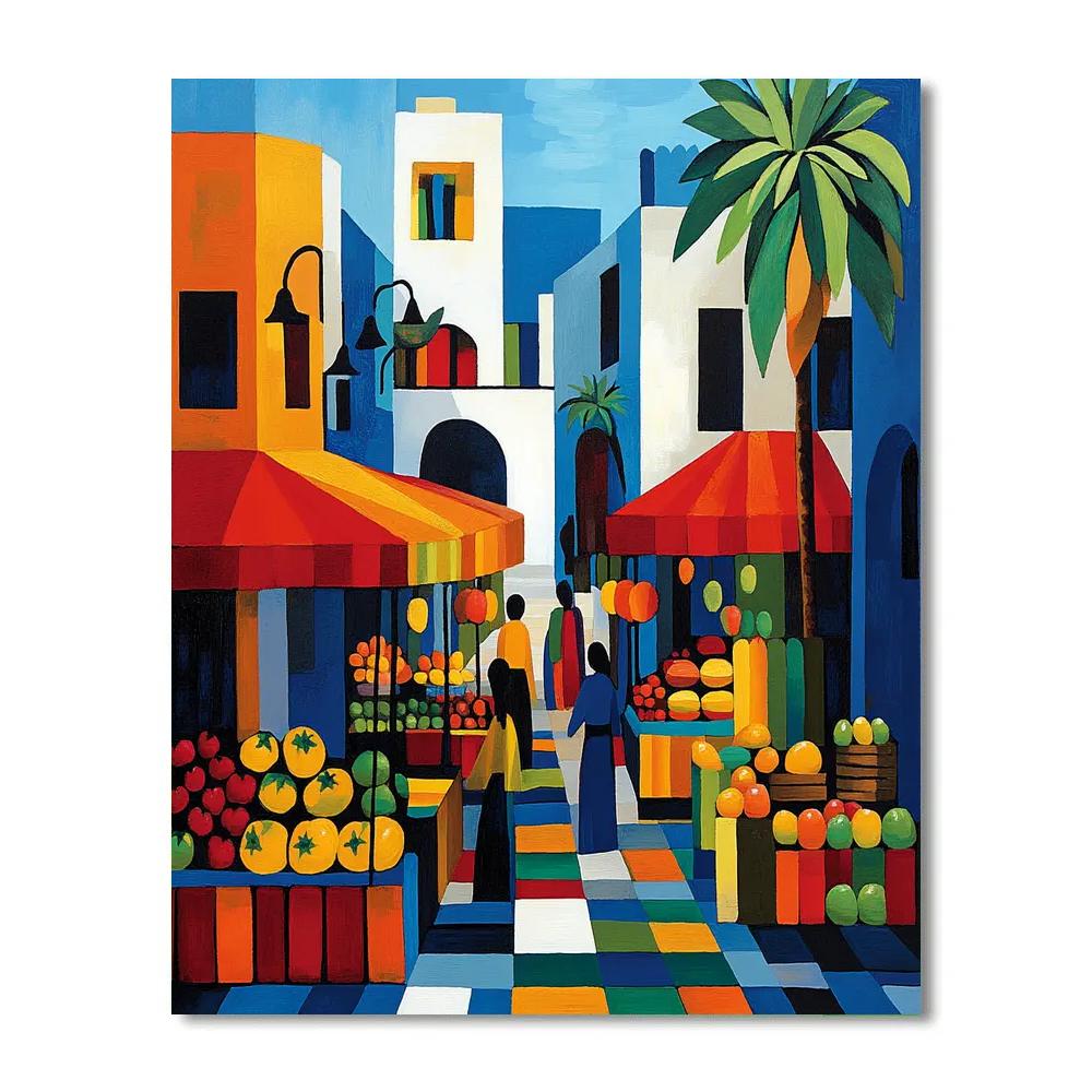 Henri Matisse Inspired Colorful Market Paint by numbers art