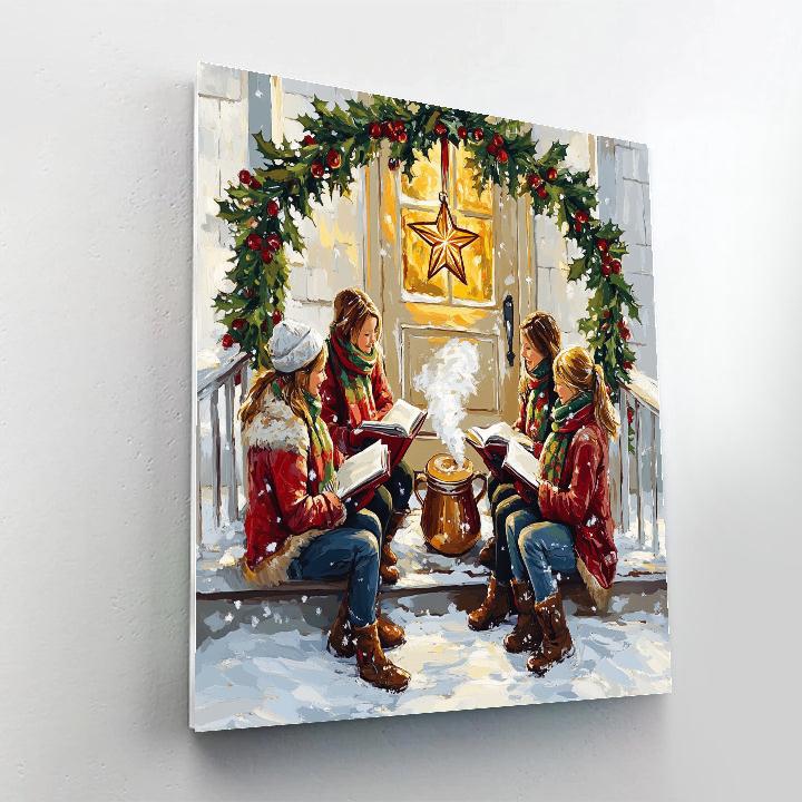 Midnight Cocoa Carol paint by number