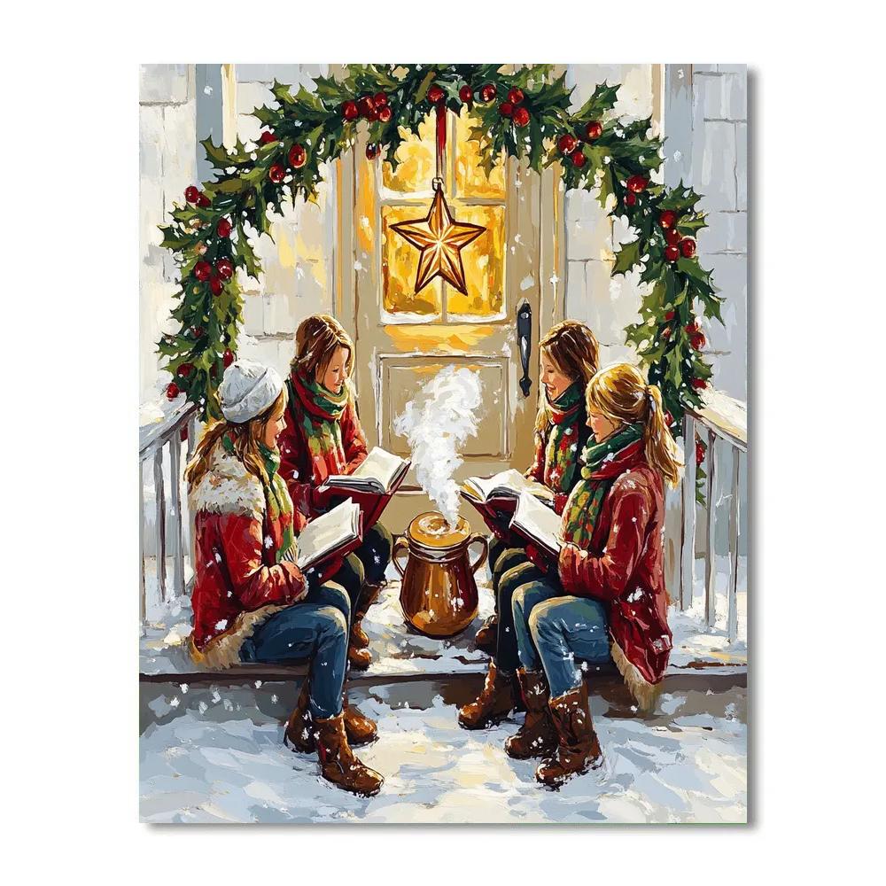 Midnight Cocoa Carol paint by number