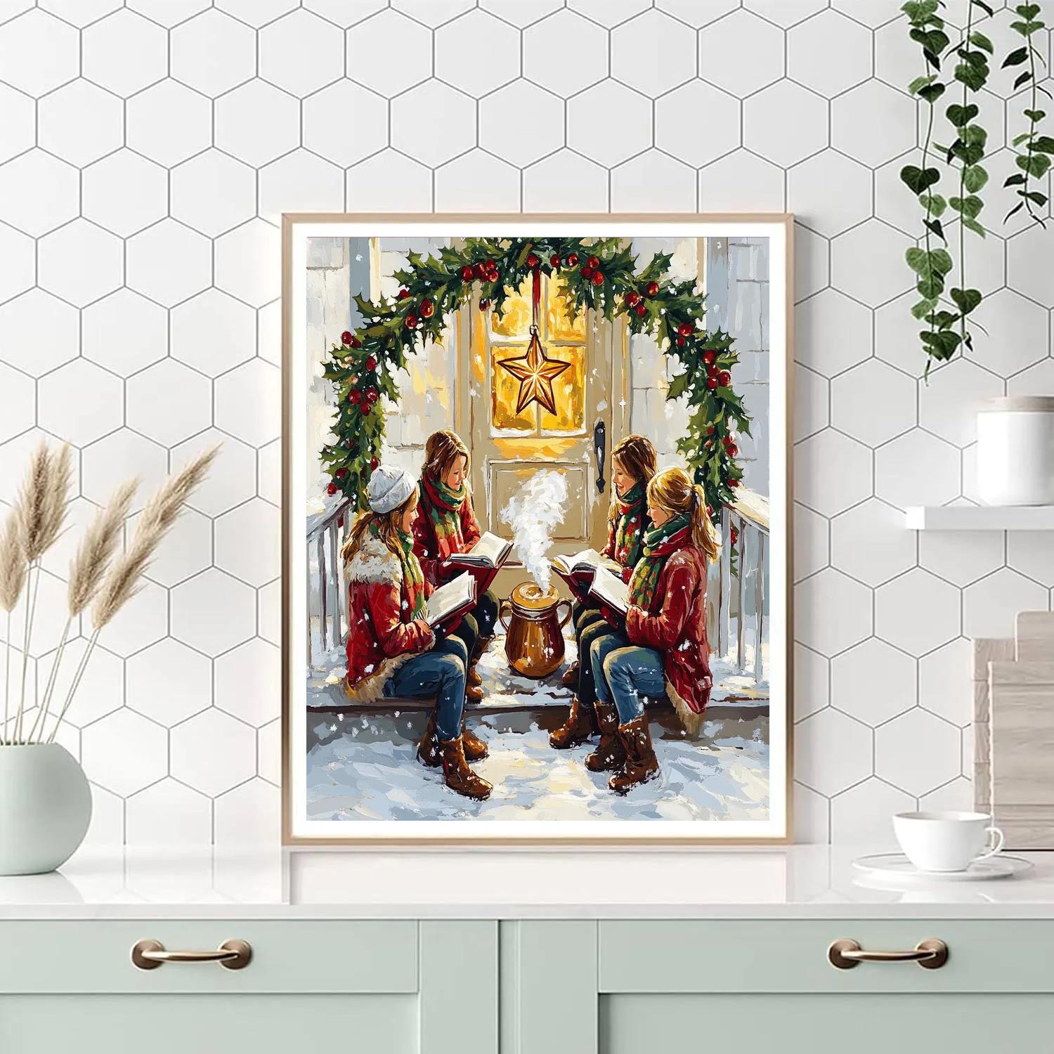 Midnight Cocoa Carol paint by number