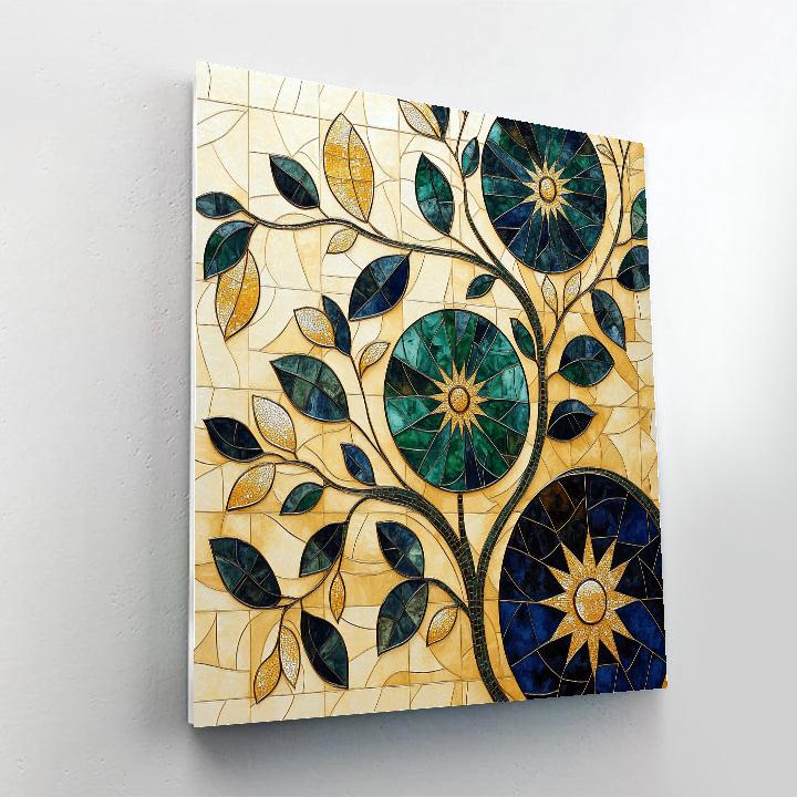 Gustav Klimt Inspired Botanical Constellation Chart Paint by numbers art